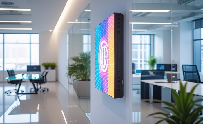 indoor led signage in office