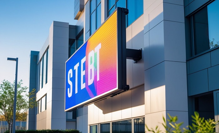 outdoor led signage on a building
