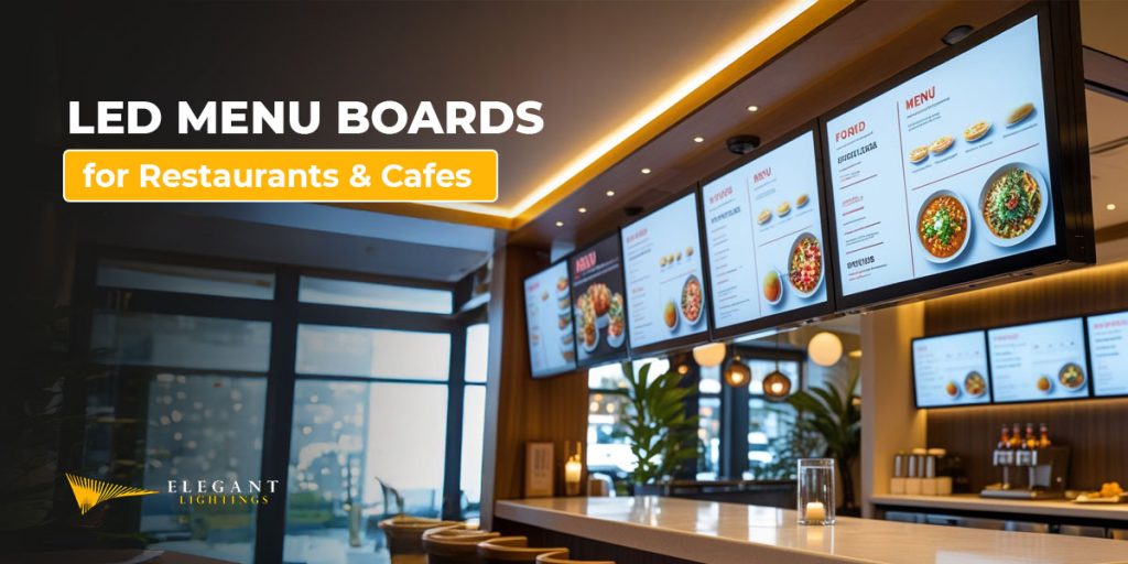 led menu boards for restaurants and cafes