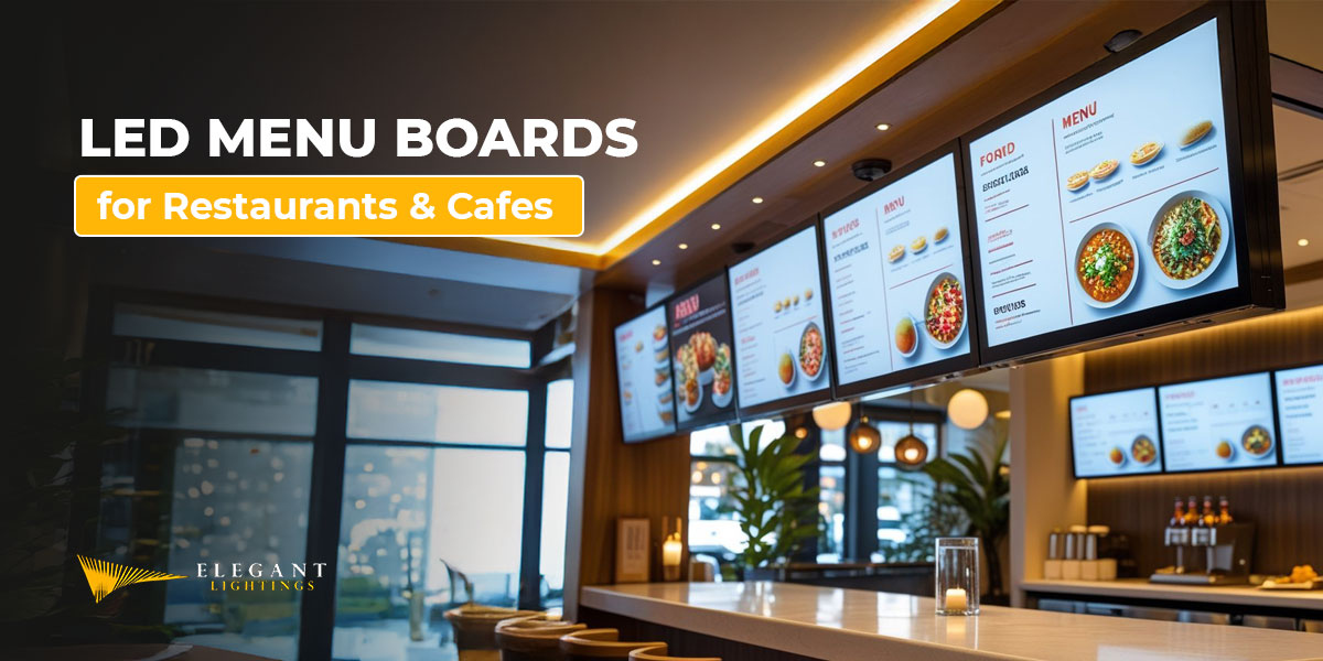 led menu boards for restaurants and cafes